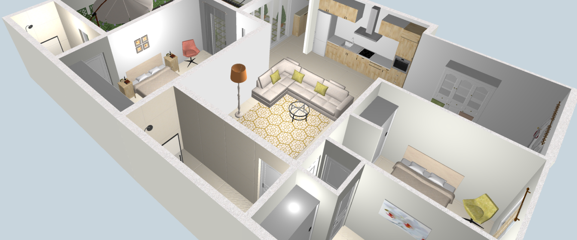 Ground-floor apartment with a private terrace