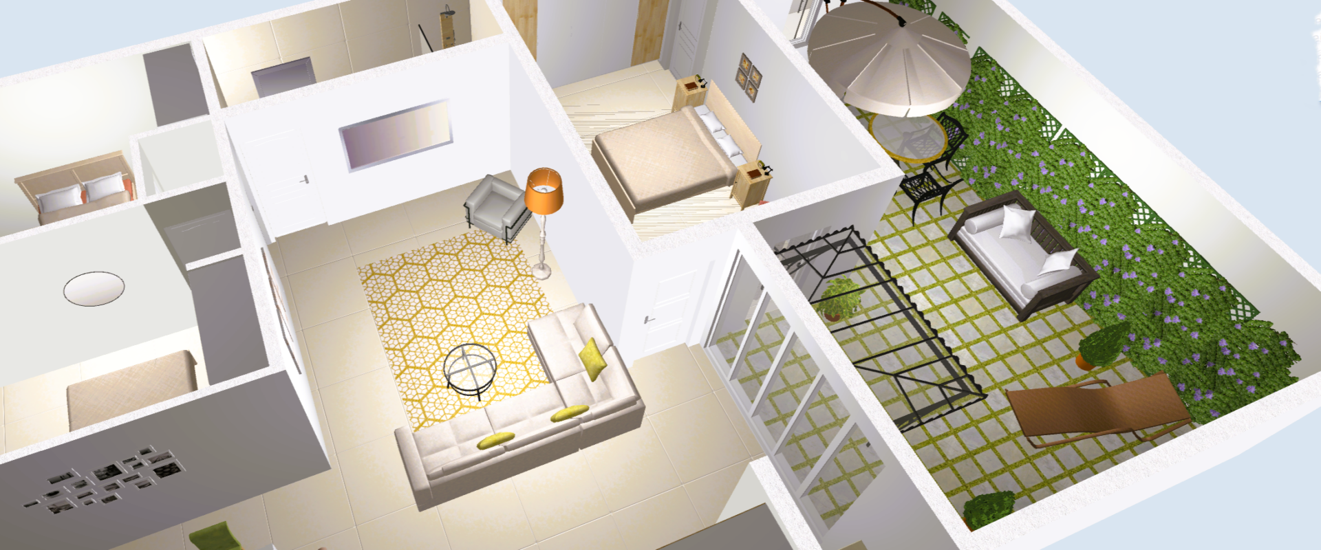 Ground-floor apartment with a private terrace