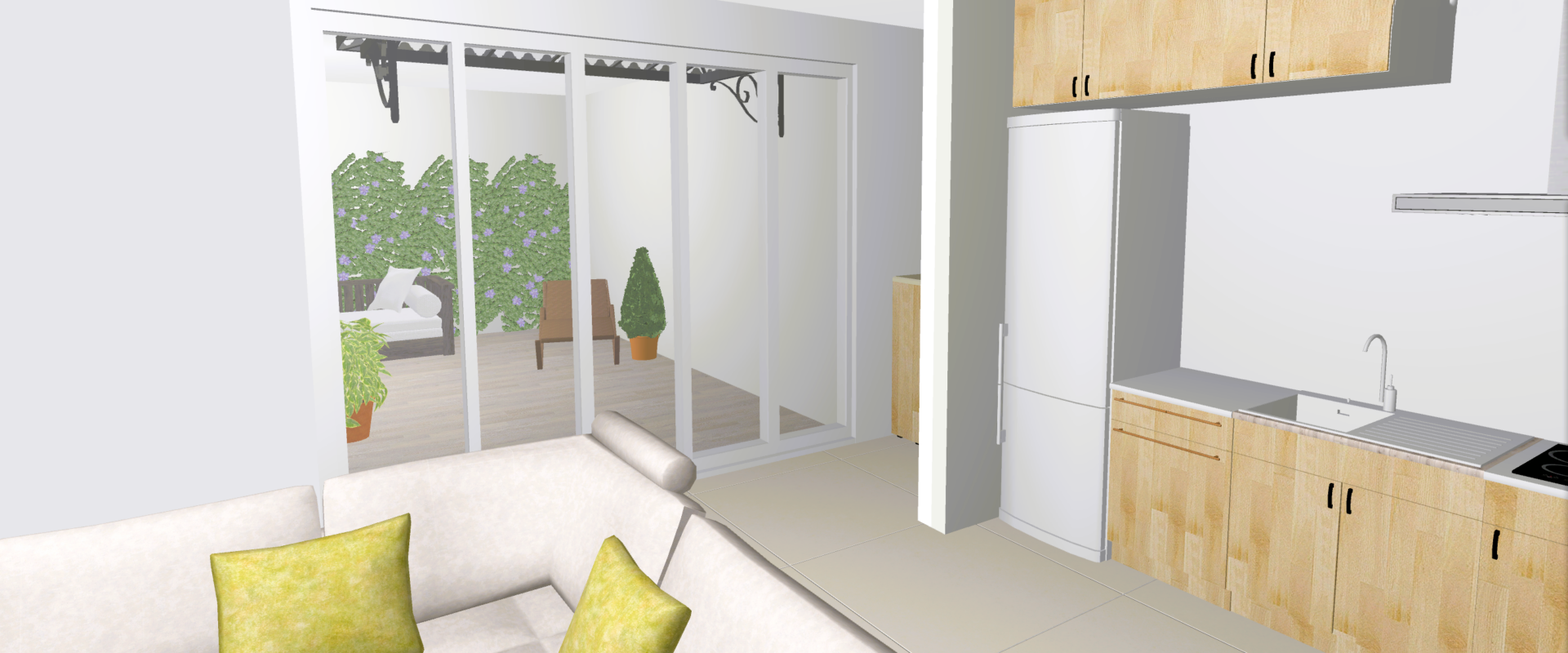 Ground-floor apartment with a private terrace