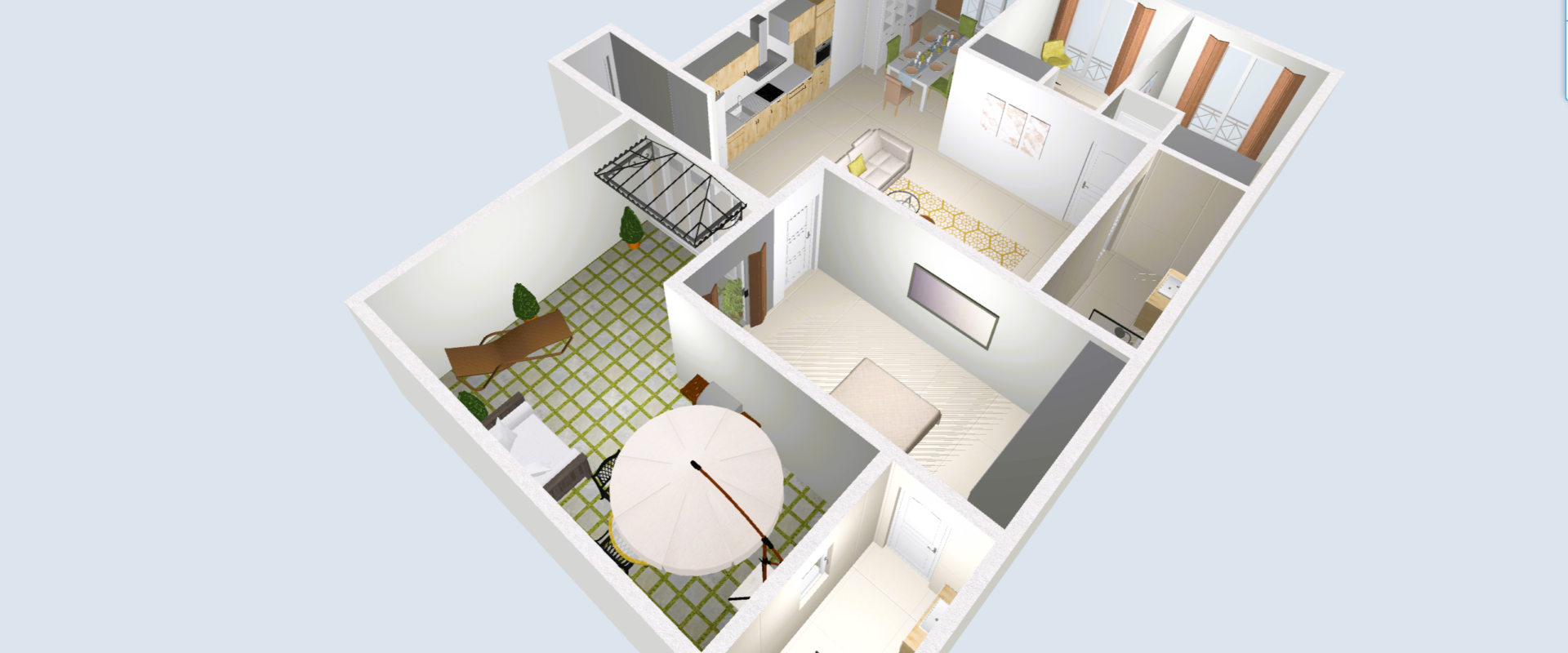 Ground-floor apartment with a private terrace
