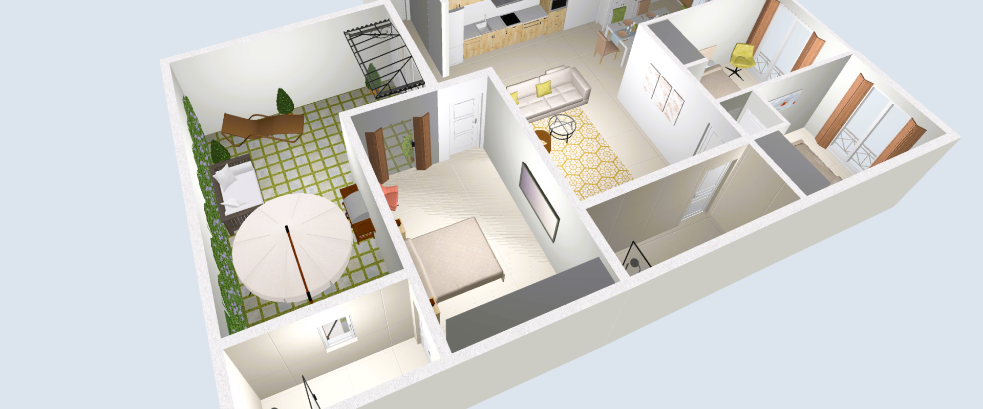 Ground-floor apartment with a private terrace