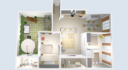 Ground-floor apartment  with a private terrace