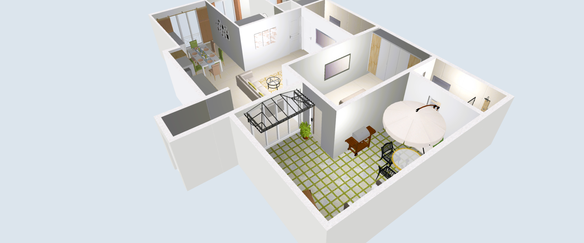 Ground-floor apartment with a private terrace