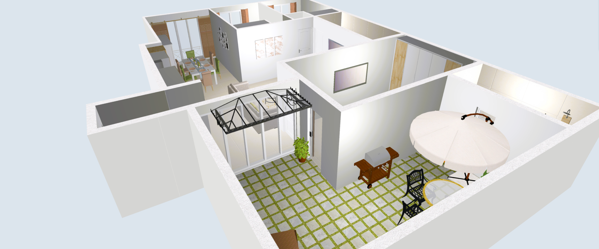 Ground-floor apartment with a private terrace