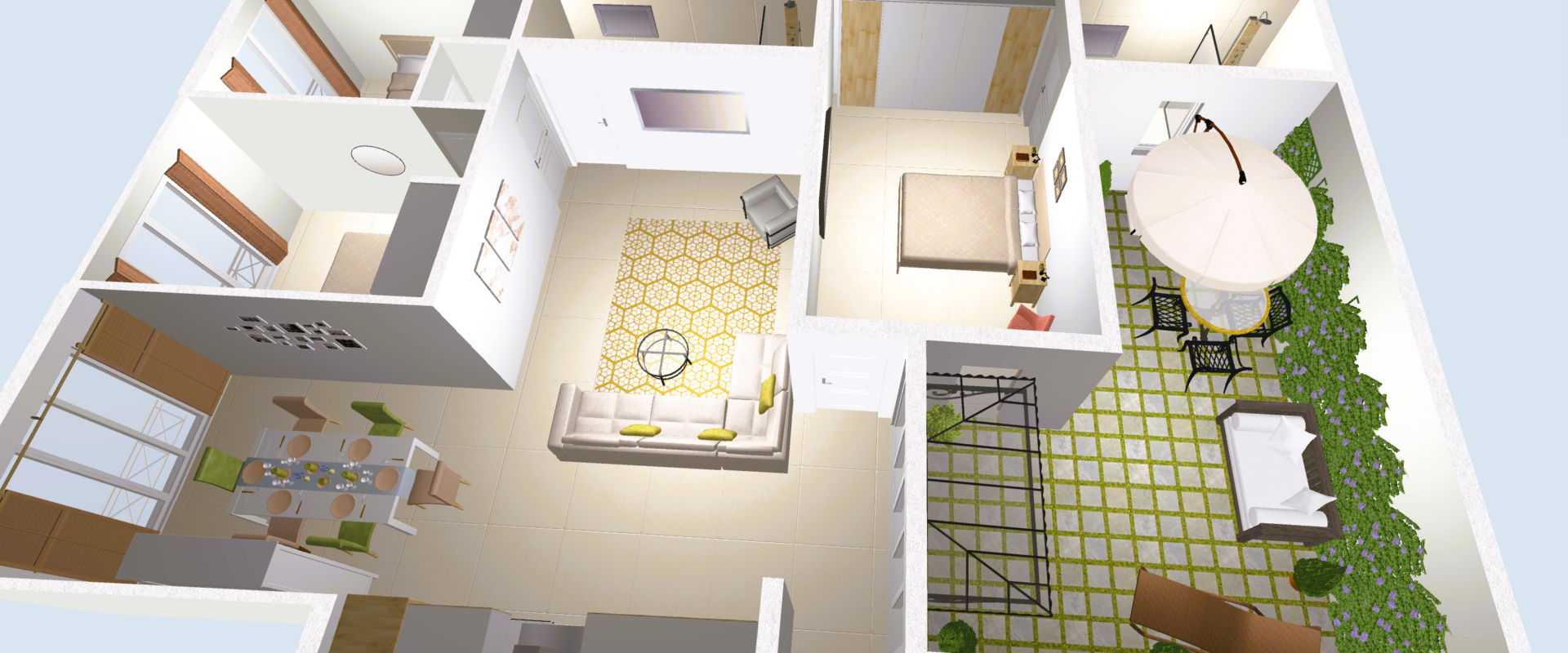 Ground-floor apartment with a private terrace